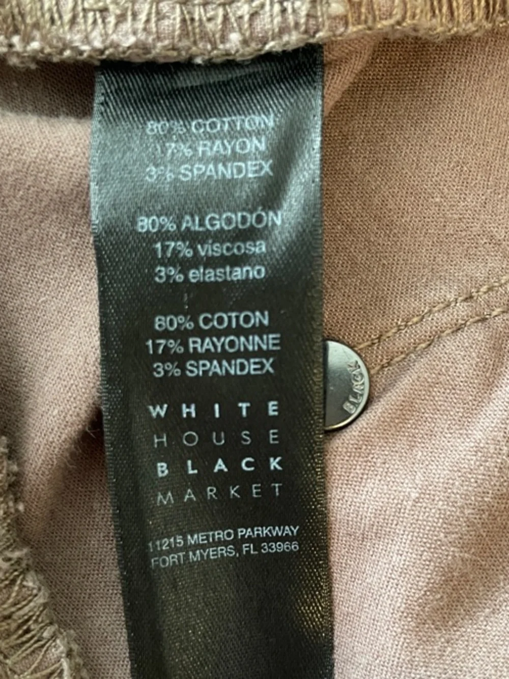 White House Black Market • Deep Mauve Utility Skinny Pants • 2